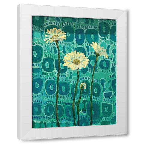 Greek Daisy White Modern Wood Framed Art Print by Rupp, Mariah