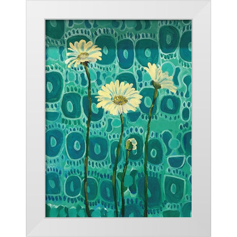 Greek Daisy White Modern Wood Framed Art Print by Rupp, Mariah