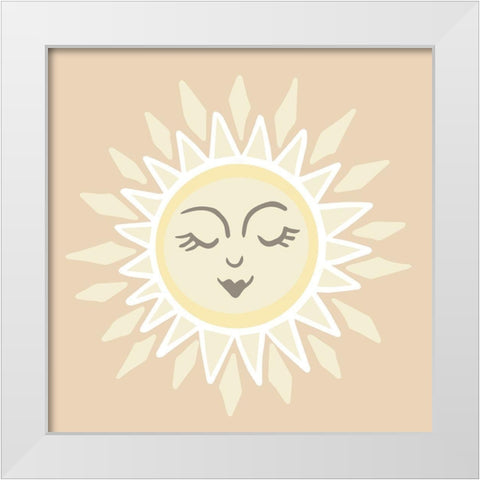 White Sun White Modern Wood Framed Art Print by Rupp, Mariah