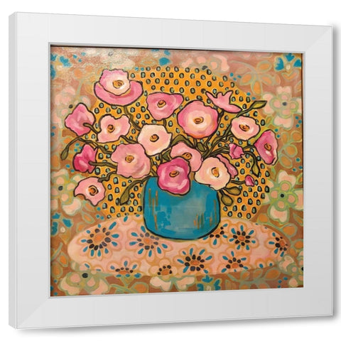 Mixed Florals White Modern Wood Framed Art Print by Rupp, Mariah
