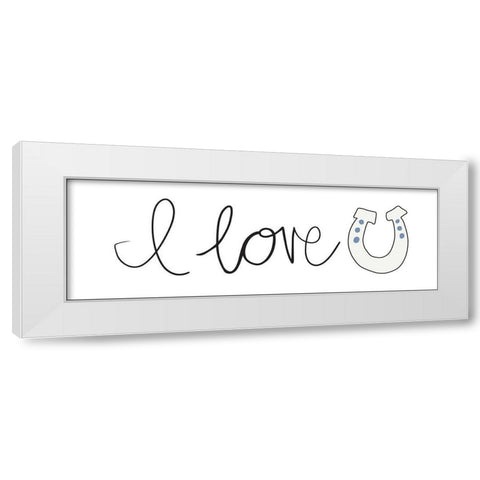 Love U White Modern Wood Framed Art Print by Rupp, Mariah