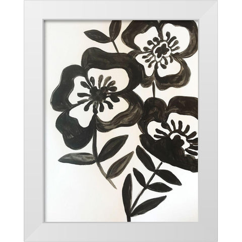 Black Watercolor White Modern Wood Framed Art Print by Rupp, Mariah