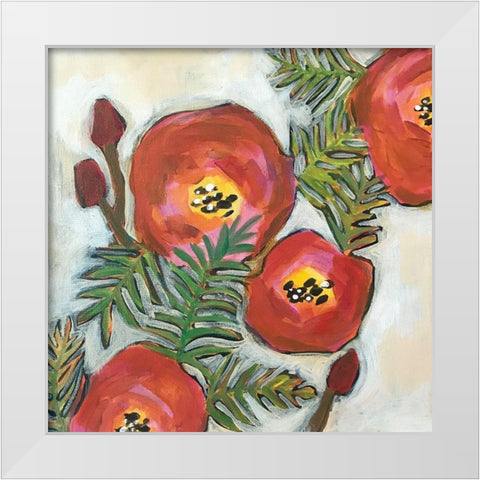 Autumn Mushrooms White Modern Wood Framed Art Print by Rupp, Mariah