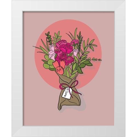 Flowers White Modern Wood Framed Art Print by Rupp, Mariah