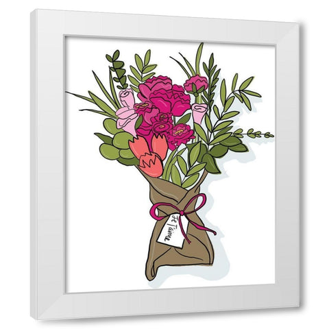 Flowers White Modern Wood Framed Art Print by Rupp, Mariah