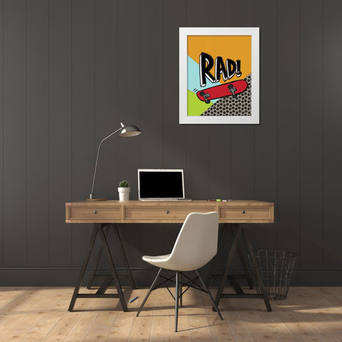 Rad White Modern Wood Framed Art Print by Rupp, Mariah