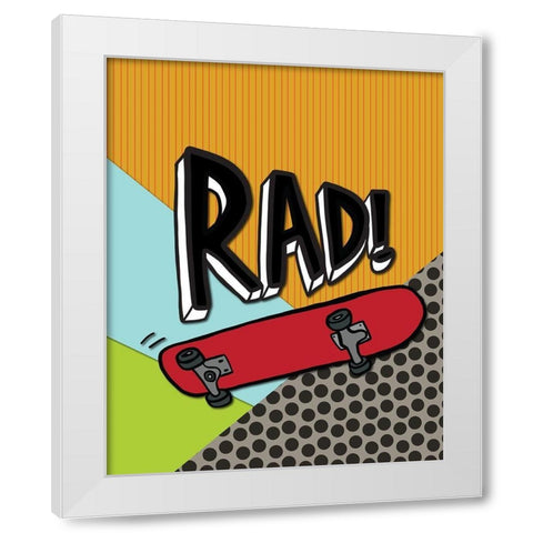 Rad White Modern Wood Framed Art Print by Rupp, Mariah
