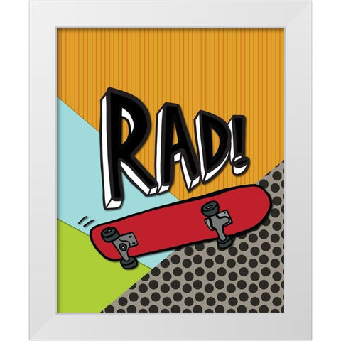 Rad White Modern Wood Framed Art Print by Rupp, Mariah