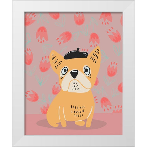 French Bulldog White Modern Wood Framed Art Print by Rupp, Mariah