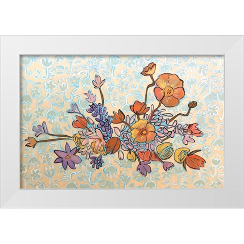 Flower Burst White Modern Wood Framed Art Print by Rupp, Mariah