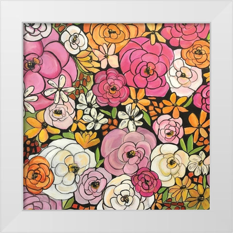 Flowers 3 White Modern Wood Framed Art Print by Rupp, Mariah