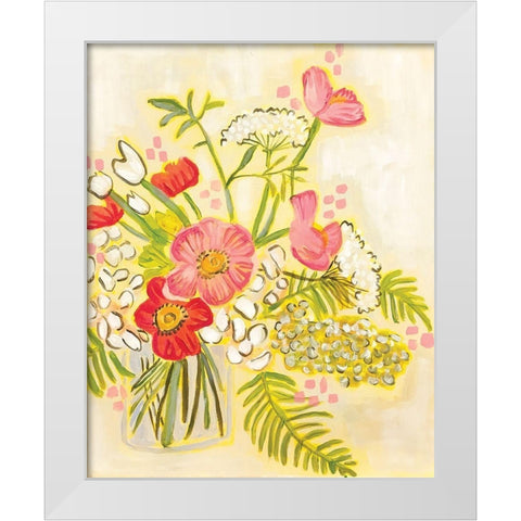 Flowers on White White Modern Wood Framed Art Print by Rupp, Mariah