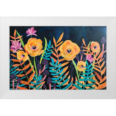 Flowers White Modern Wood Framed Art Print by Rupp, Mariah