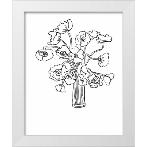 Poppies White Modern Wood Framed Art Print by Rupp, Mariah