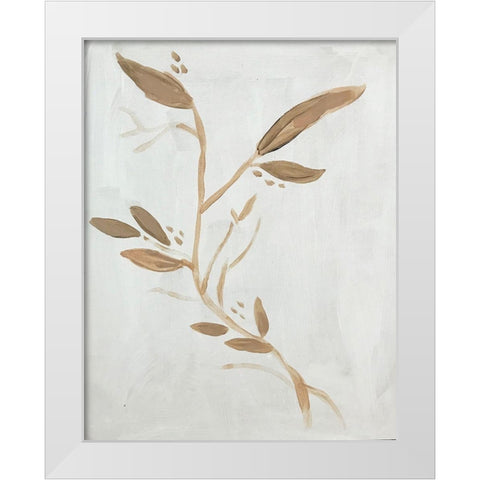 Twig on White White Modern Wood Framed Art Print by Rupp, Mariah