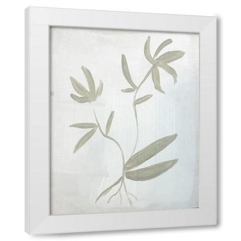 Leaves on White White Modern Wood Framed Art Print by Rupp, Mariah