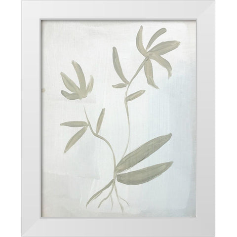 Leaves on White White Modern Wood Framed Art Print by Rupp, Mariah