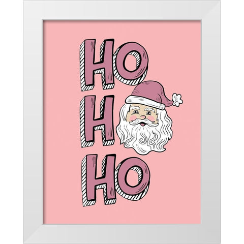 Pink Santa White Modern Wood Framed Art Print by Rupp, Mariah