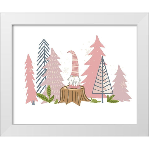 Gnome Trees White Modern Wood Framed Art Print by Rupp, Mariah