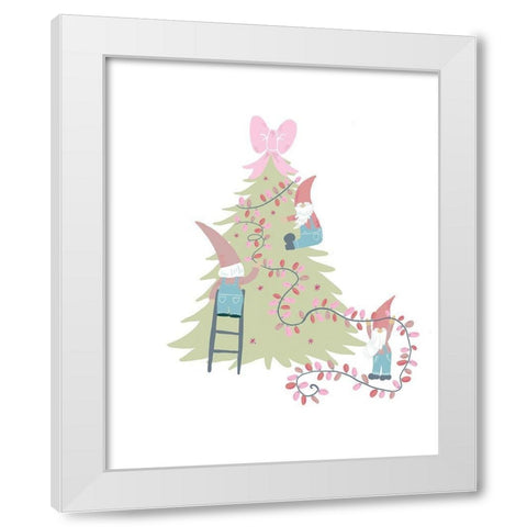 Gnome Christmas White Modern Wood Framed Art Print by Rupp, Mariah