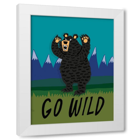 Go Wild White Modern Wood Framed Art Print by Rupp, Mariah