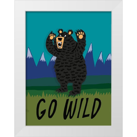 Go Wild White Modern Wood Framed Art Print by Rupp, Mariah