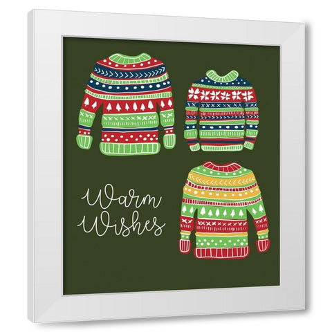 Warm Wishes White Modern Wood Framed Art Print by Rupp, Mariah