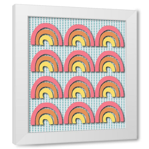 Rainbows White Modern Wood Framed Art Print by Rupp, Mariah