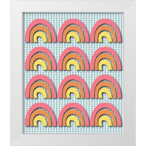Rainbows White Modern Wood Framed Art Print by Rupp, Mariah