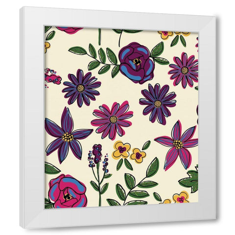 Purple White Modern Wood Framed Art Print by Rupp, Mariah