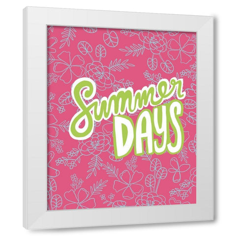 Summer White Modern Wood Framed Art Print by Rupp, Mariah