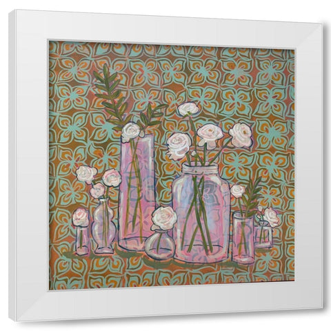 Ranunculus White Modern Wood Framed Art Print by Rupp, Mariah