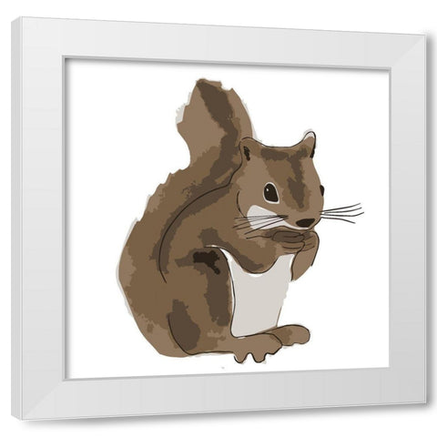Chipmunk White Modern Wood Framed Art Print by Rupp, Mariah
