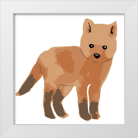 Fox White Modern Wood Framed Art Print by Rupp, Mariah