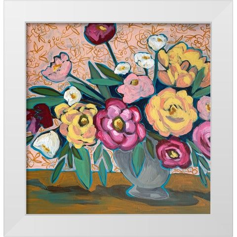 Floral Still Life White Modern Wood Framed Art Print by Rupp, Mariah
