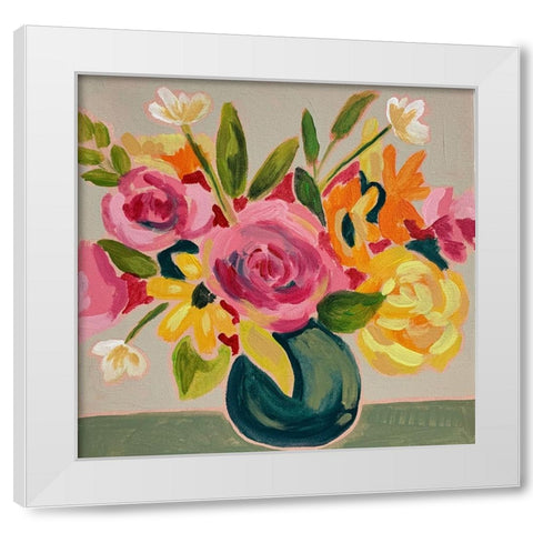 Springtime Bunch White Modern Wood Framed Art Print by Rupp, Mariah