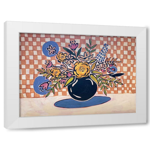 Violets White Modern Wood Framed Art Print by Rupp, Mariah