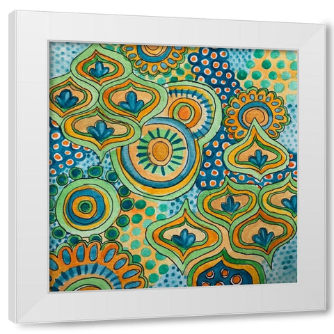 Psychedelic Geometrics White Modern Wood Framed Art Print by Rupp, Mariah