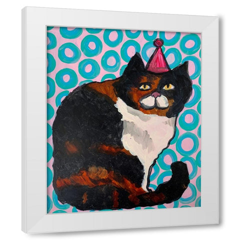 Party Animal White Modern Wood Framed Art Print by Rupp, Mariah