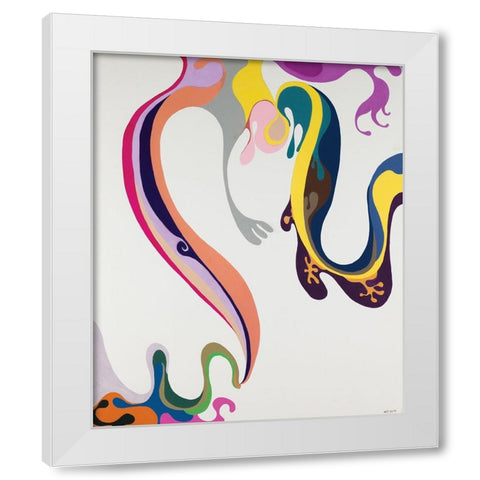 Hanging Heart White Modern Wood Framed Art Print by Zinn, Mary