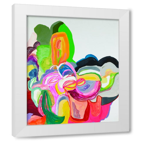 Future Flower White Modern Wood Framed Art Print by Zinn, Mary