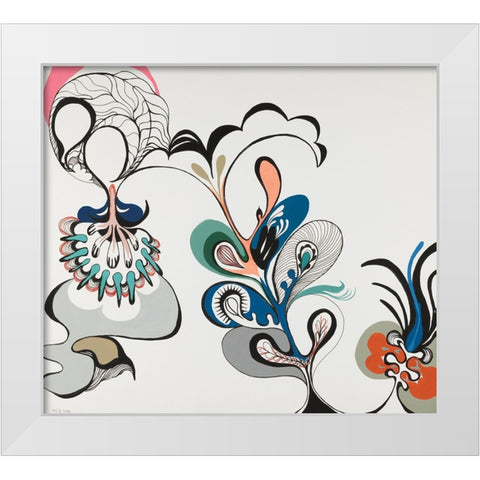 Summerfield White Modern Wood Framed Art Print by Zinn, Mary