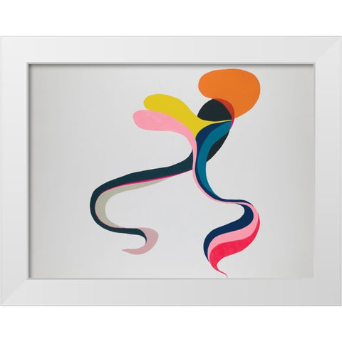 Boomerang White Modern Wood Framed Art Print by Zinn, Mary