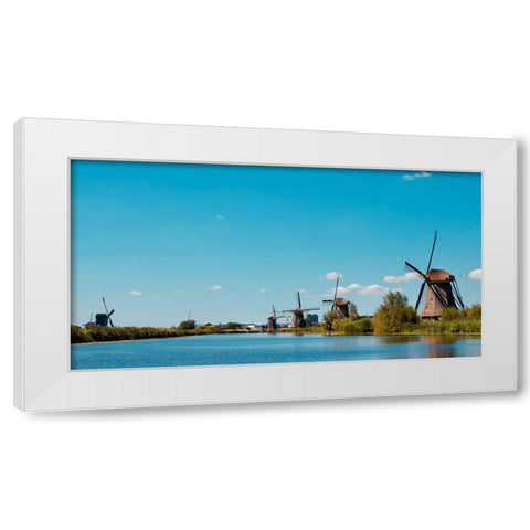 Windmill V White Modern Wood Framed Art Print by Singleton, Ashley