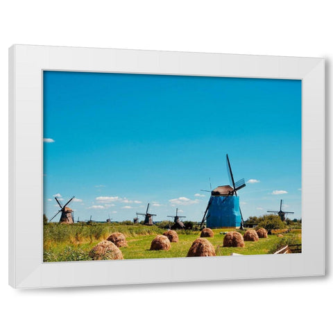 Windmill VI White Modern Wood Framed Art Print by Singleton, Ashley