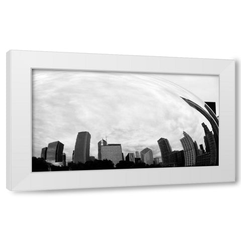 City Reflection White Modern Wood Framed Art Print by Singleton, Ashley