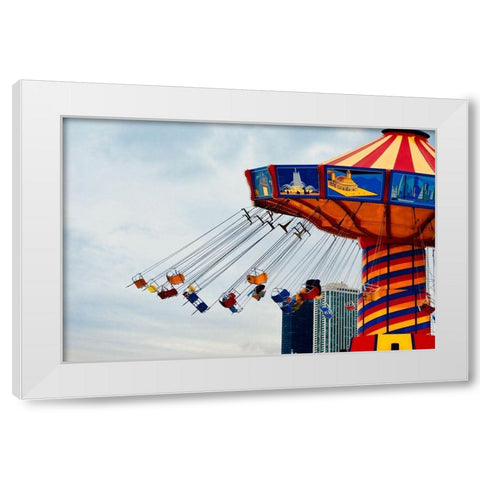 Swings II White Modern Wood Framed Art Print by Singleton, Ashley