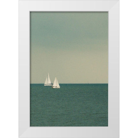 Sail Away White Modern Wood Framed Art Print by Singleton, Ashley
