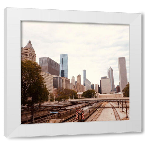 Cityscape White Modern Wood Framed Art Print by Singleton, Ashley