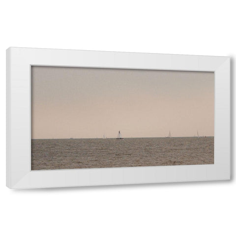 Horizon Line III White Modern Wood Framed Art Print by Singleton, Ashley